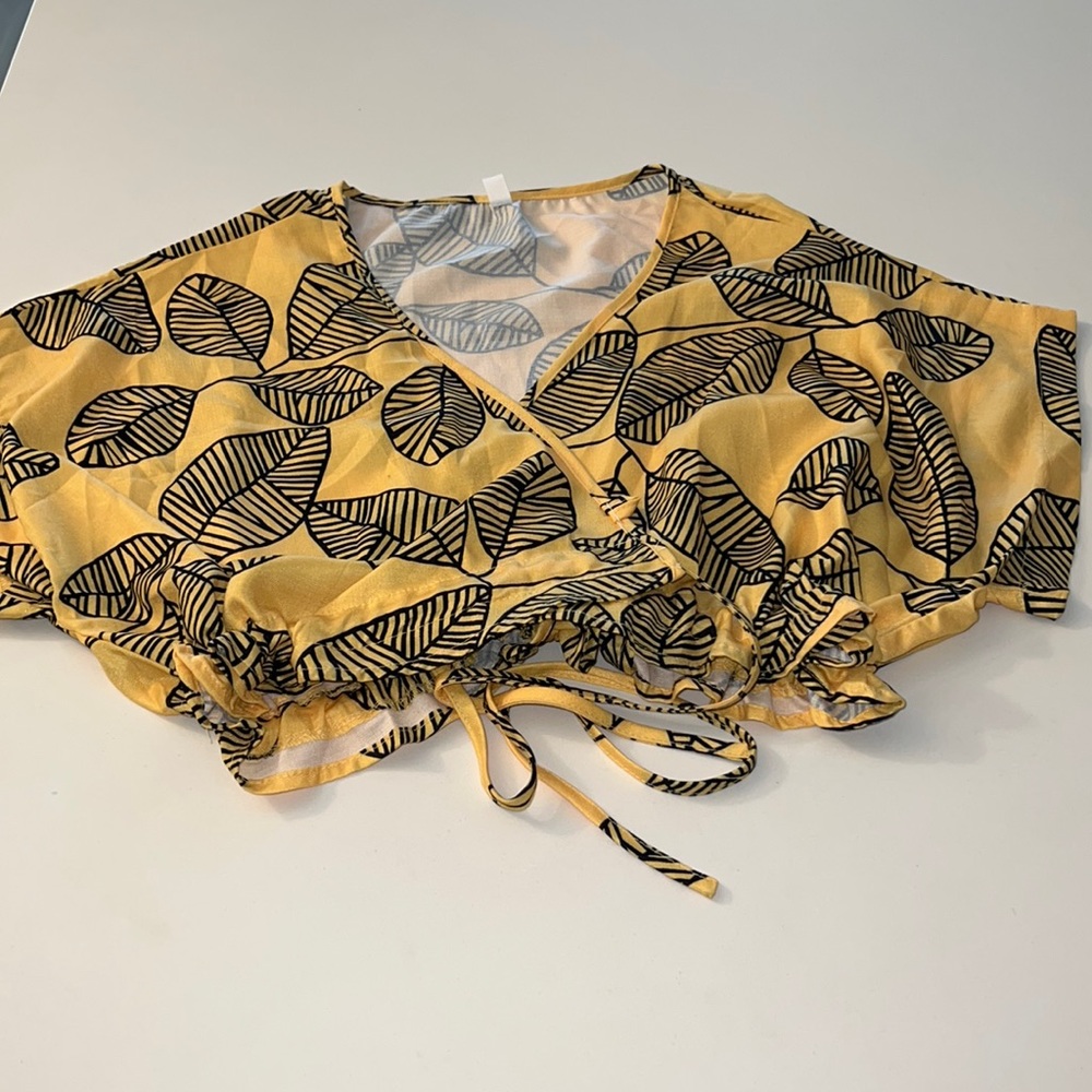 Souk and Sepia Yellow Crop Top